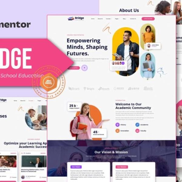 Bridge University School Education Elementor T