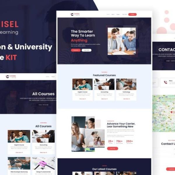 Chisel Education University Elementor Template