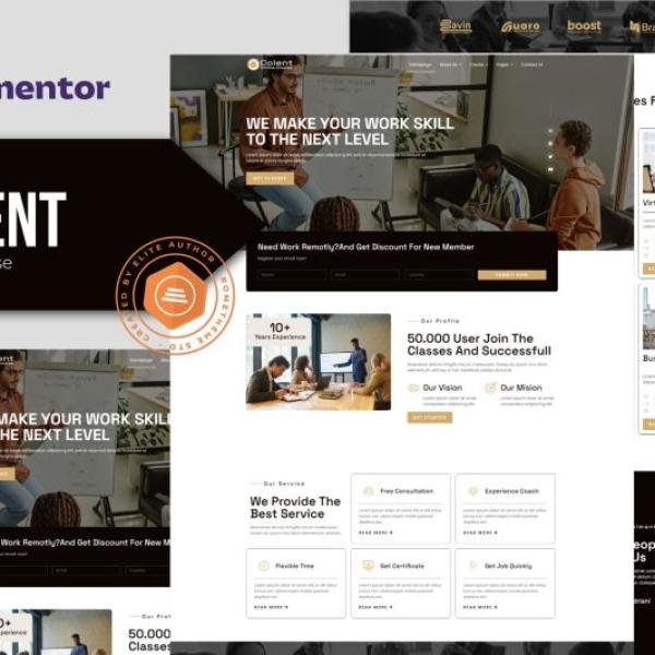 Colent Online Course Elementor Template Kit