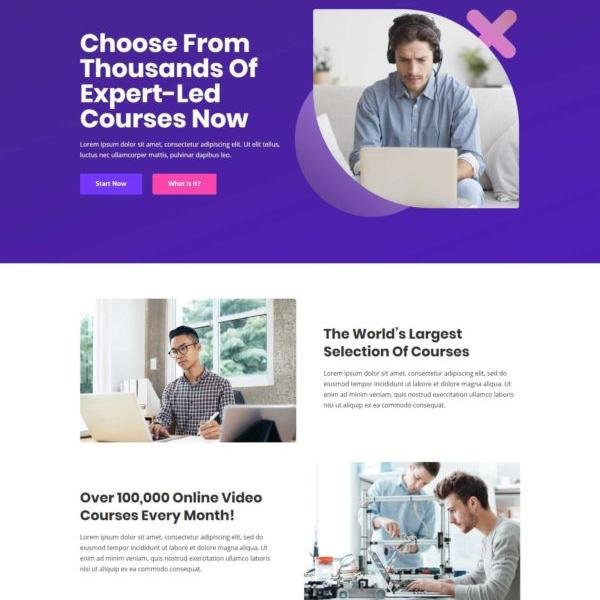 Courso Online University Courses Elementor Tem