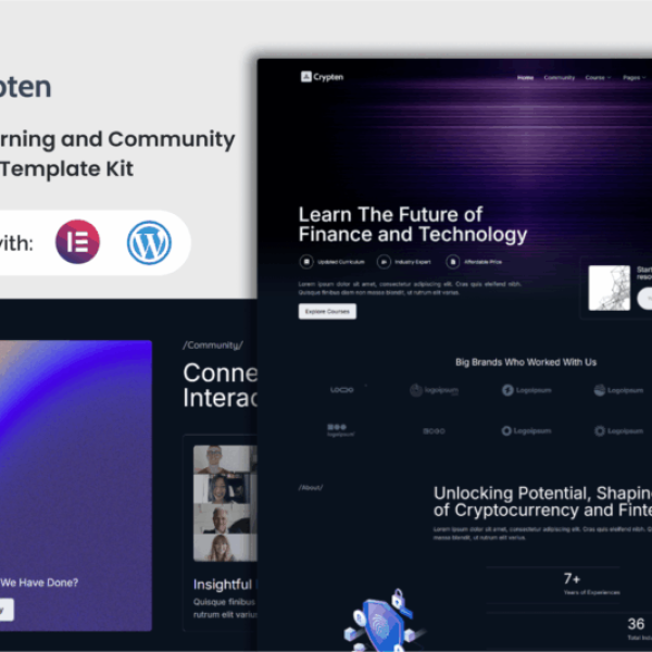 Crypten Crypto Learning And Community Elementor