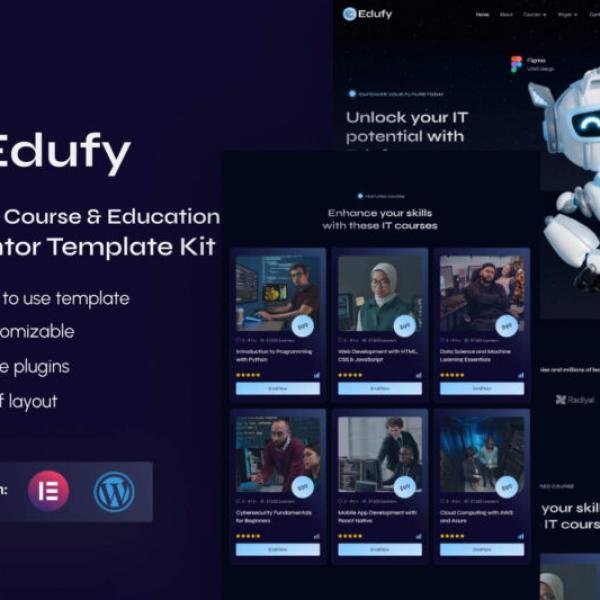 Edufy It Online Course Education Elementor Tem