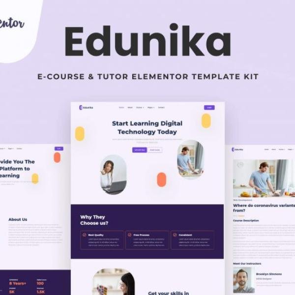 Edunika Online Education Elementor Template Kit
