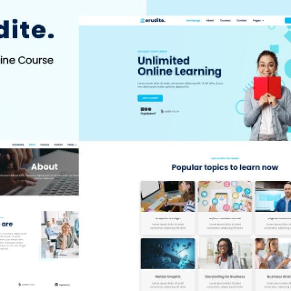 Erudite Education Online Course Elementor Temp