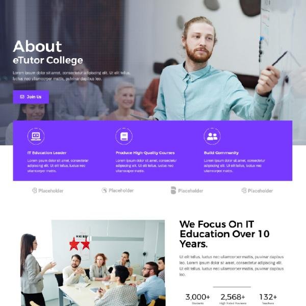 Etutor Education Online Course Elementor Pro T