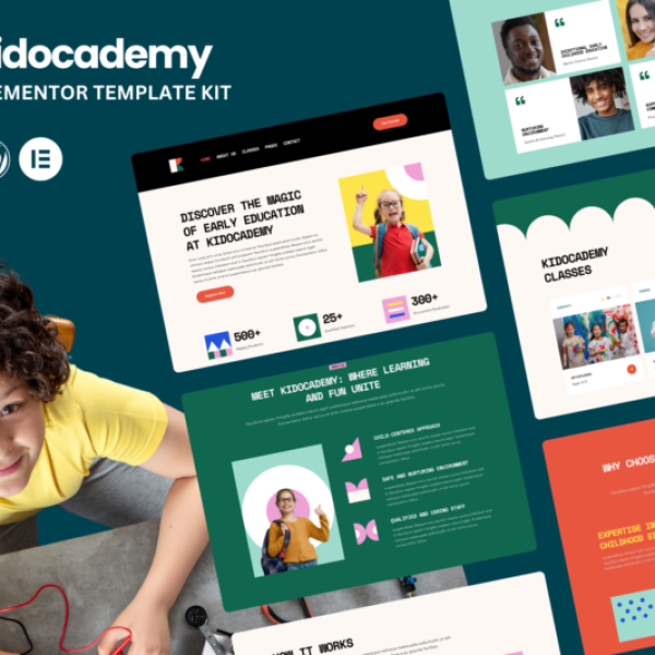 Kidocademy Kindergarten Preschool Elementor Te