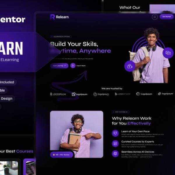 Relearn Online Courses E Learning Elementor Te