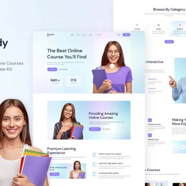 Studdy E Learning Online Courses Elementor Tem