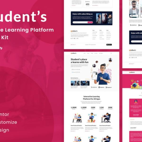 Student S Online E Course Elementor Template Kit