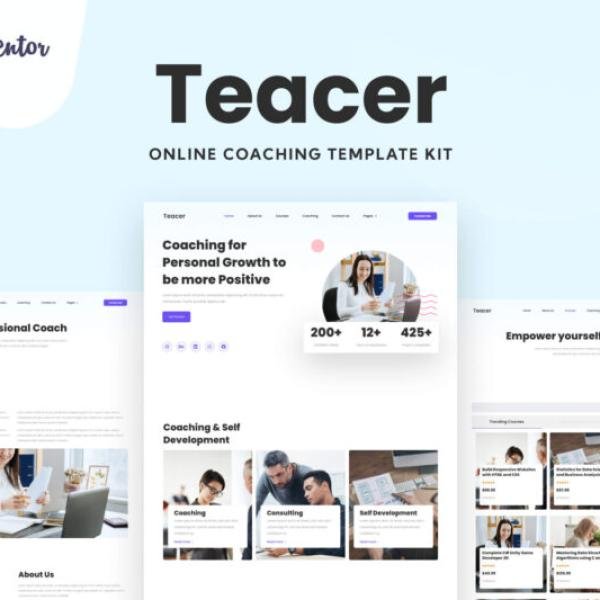 Teacer Online Coaching Elementor Template Kit