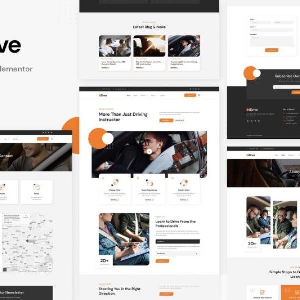 Udrive Driving School Elementor Template Kit