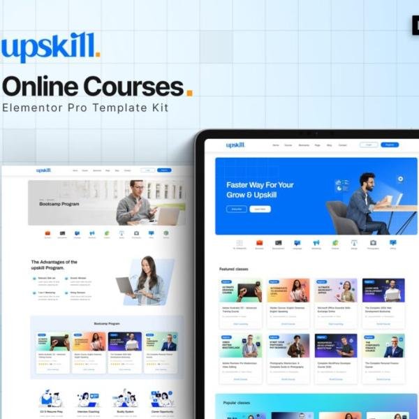 Upskill Online Course Elementor Pro Template Kit