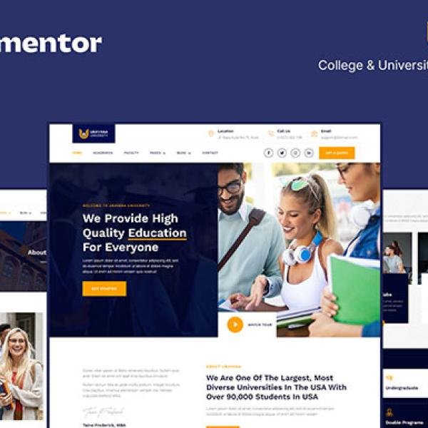 Urayana University College Elementor Template