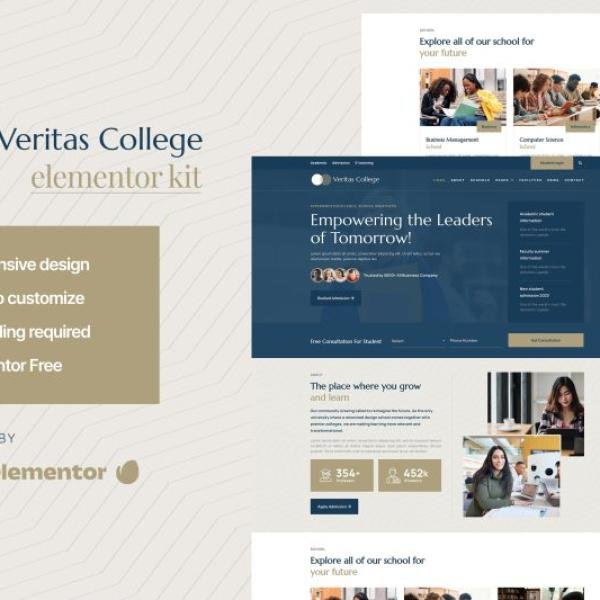 Veritas University And School Elementor Template