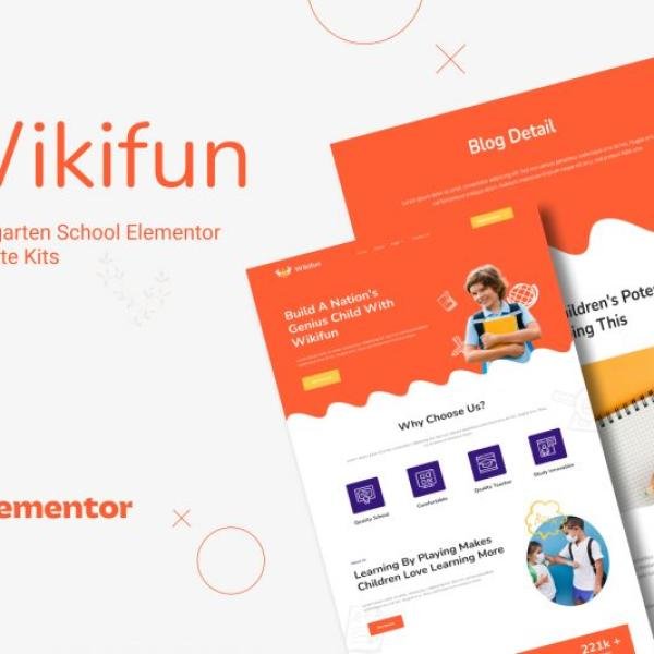 Wikifun Kindergarten School Elementor Template K